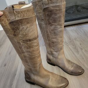 Frye grey leather boots